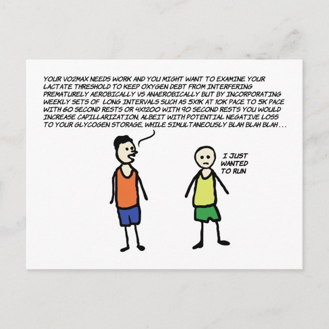 Postal Quería correr (Anverso)