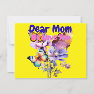 Postal Querida mamá, te amamos