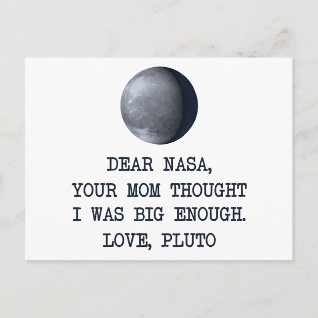 Postal Querida Nasa Love Plutón (Anverso)