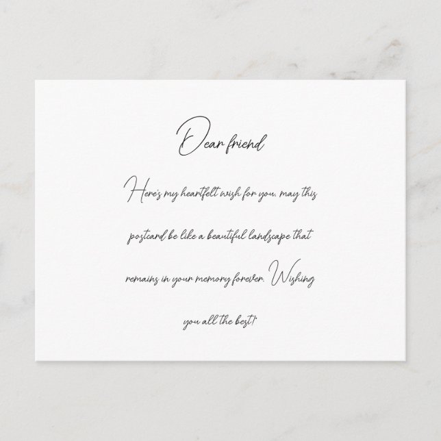 Postal Querido amigo (Anverso)