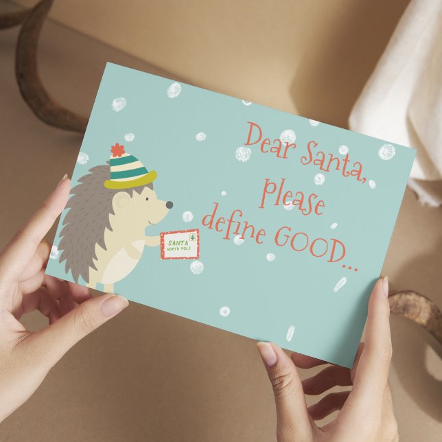 Postal Querido Santa, ¡Define Good! Navidades divertidos (Subido por el creador)