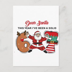 Postal Querido Santa Este Año He Sido Sólido 6 7 Seis Sie