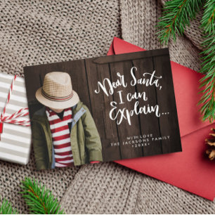 Postal Querido Santa puedo explicar Foto divertida de vac