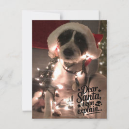 Postal Querido Santa, puedo explicarlo (perro)