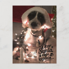 Postal Querido Santa, puedo explicarlo (perro)