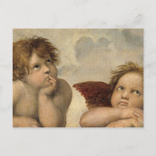 Postal Querubines Ángeles de Rafael