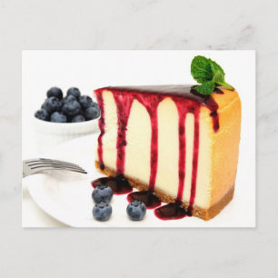Postal Quesecake Y Blueberries