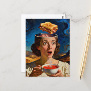 Postal Queso a la Parrilla y Sopa Surrealista