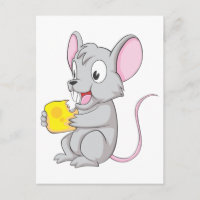 Queso feliz para comer con el ratón