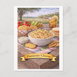 Postal Queso Pimiento/Pimento (Serie de Comida Americana)