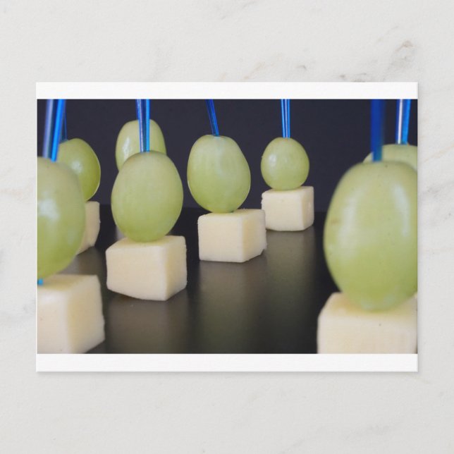 Postal queso y uvas (Anverso)