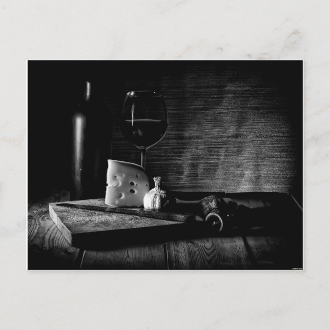 Postal Queso y vino (Anverso)