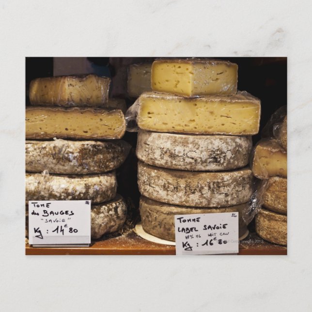 Postal quesos artesanos regionales franceses (Anverso)