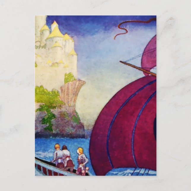 Postal "Quest for the Grail" por Thomas Mackenzie (Anverso)