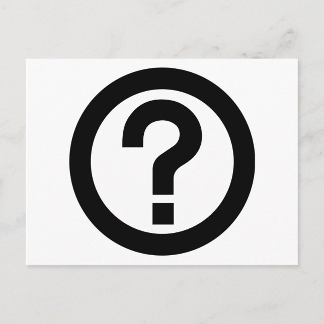 Postal Question Mark Ask Query Symbol Punctuation (Anverso)