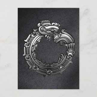 Postal Quetzalcoatl plateado