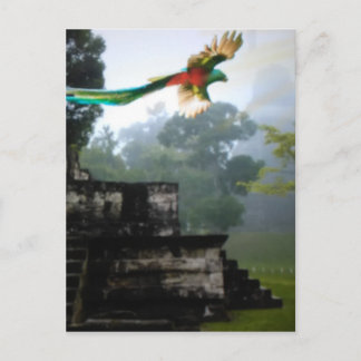 Postal Quetzel en Tikal