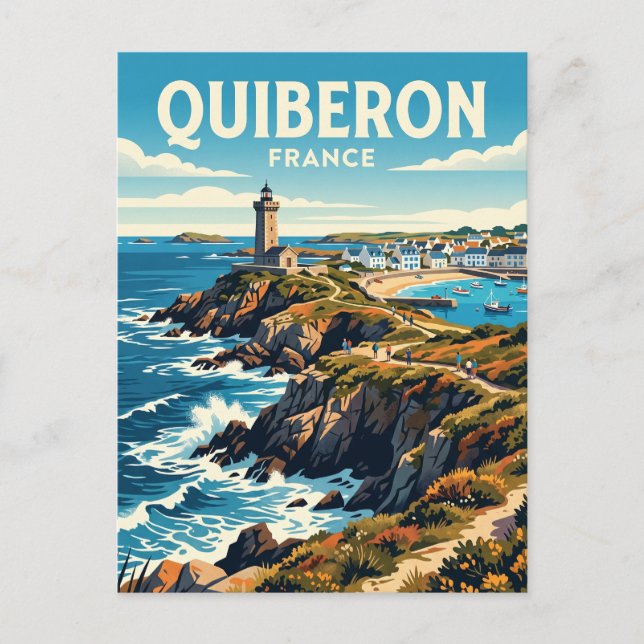 Postal Quiberon Francia (Anverso)