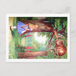POSTAL "¿QUIÉN ERES?" EL CHESHIRE CAT LE PREGUNTA A ALICE