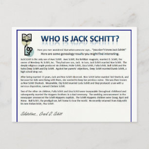 Postal ¿Quién es Jack Schitt?