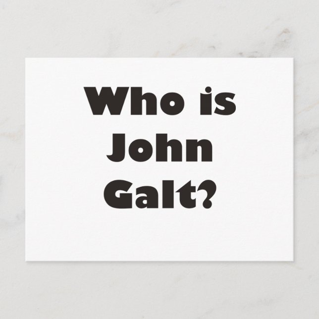 Postal ¿Quién es John Galt? (Anverso)
