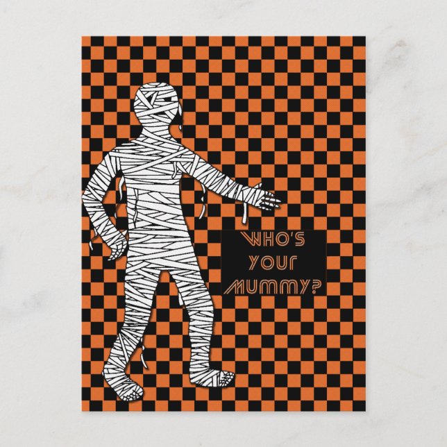 Postal ¿Quién es tu mami Halloween? (Anverso)