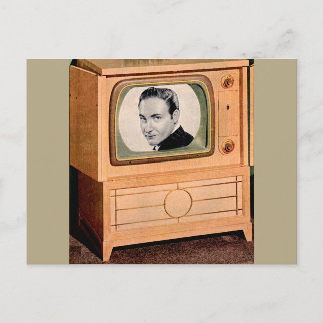 Postal ¿Quién está en la televisión? (Anverso)