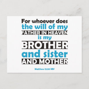 Postal Quien haga la voluntad de mi padre en el cielo