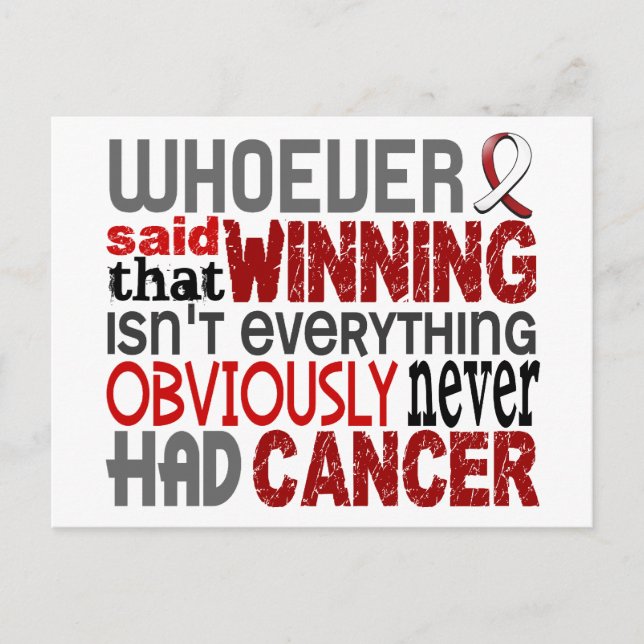 Postal Quien Haya Dicho Cáncer De Cabeza Y Cuello (Anverso)