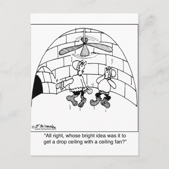 Postal ¿Quién puso el ventilador del techo? (Anverso)