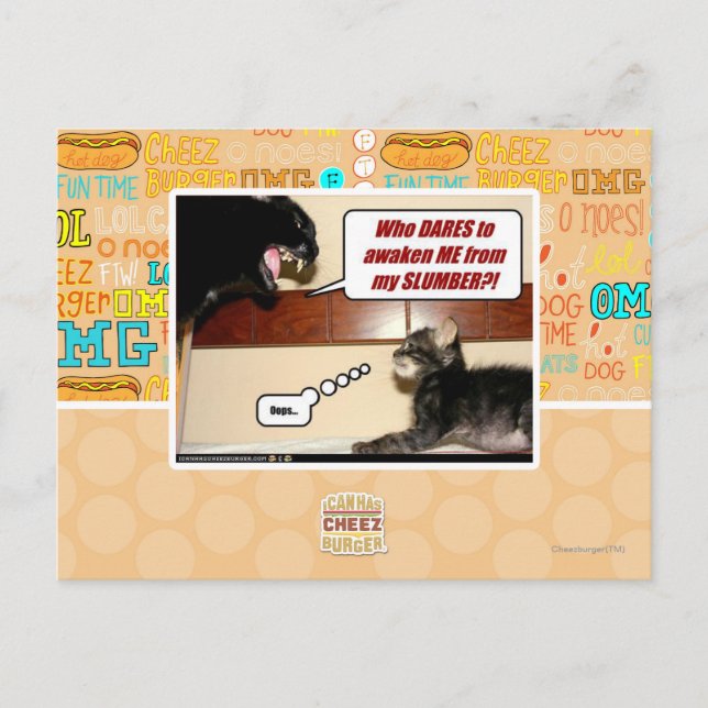 Postal ¿Quién se atreve a despertarme? (Anverso)