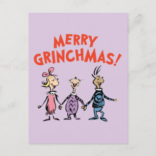 Postal Quienes se dan la mano Feliz Grinchmas