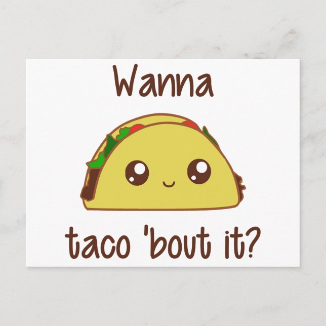 Postal ¿Quieres Taco 'Bout It? (Anverso)