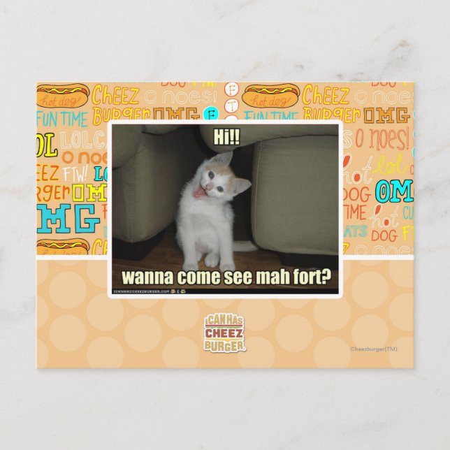 Postal ¿Quieres venir a ver a mah fort? (Anverso)