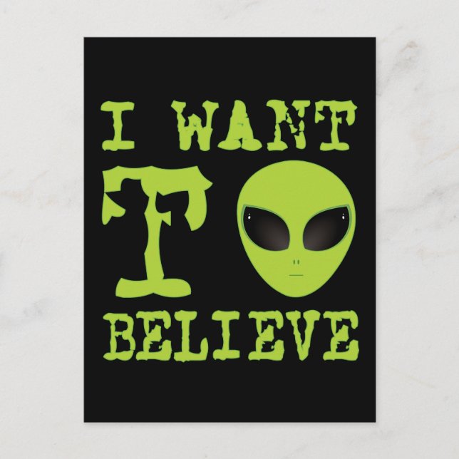 Postal Quiero creer (Anverso)