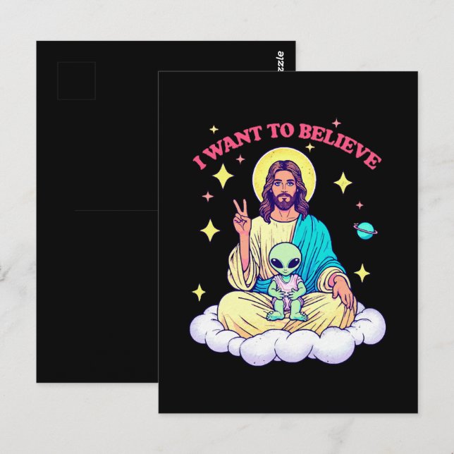 Postal Quiero Creer (Anverso / Reverso)