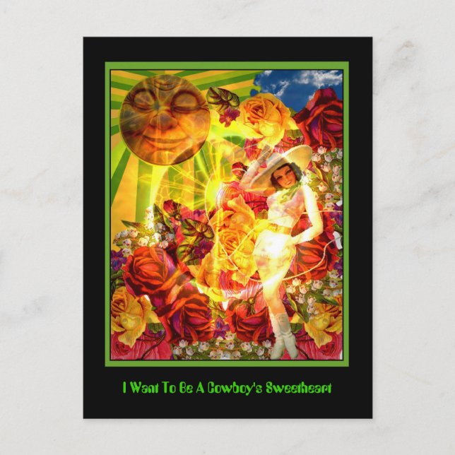 Postal Quiero ser el amor de un vaquero (Anverso)