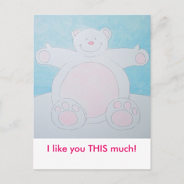 Postal ¡Quiero un abrazo! (Anverso)