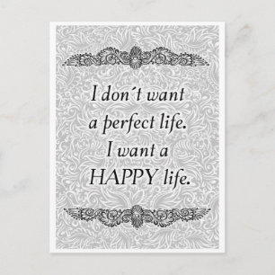 Postal Quiero una vida feliz - Cita positiva