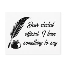 Quill Pen Message para funcionarios electos