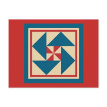 Quilt Postcard - Giro patriótico (rojo)