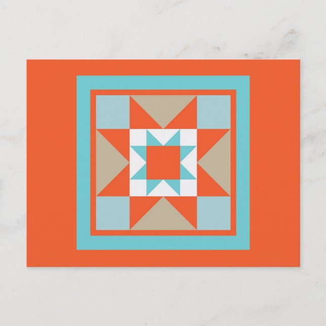 Postal Quilt Postcard - Martha Washington Star (Anverso)