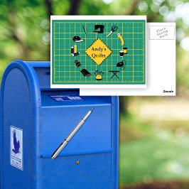 Postal Quilt Time Personalización de la etiqueta