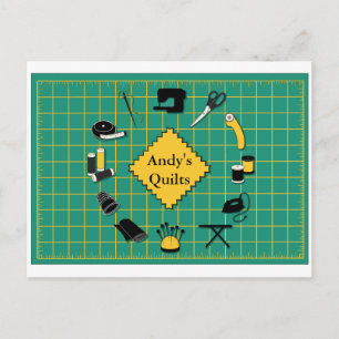 Postal Quilt Time Personalización de la etiqueta