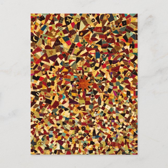 Postal Quilt [trineo loco] de Rebecca King (c.1890-95 (Anverso)