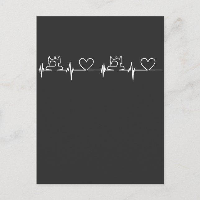 Postal Quilter Quilter Sgifts Heartbeat EKG (Anverso)