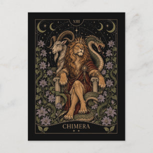 Postal Quimera, arte del Tarot Starlit