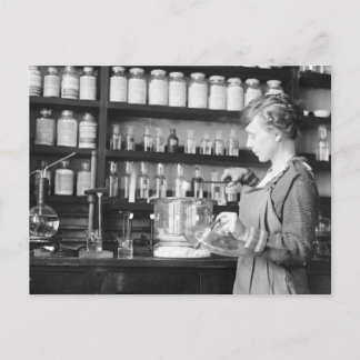 Postal Química mujer, 1919
