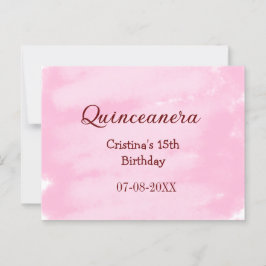 Postal Quinceanera anos 15 años añadir textura de nombre