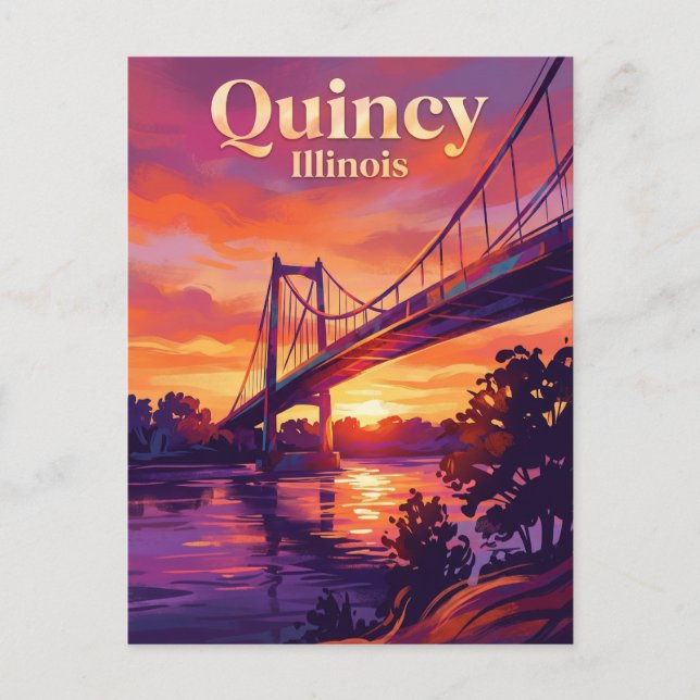 Postal Quincy, Illinois Illinois (Anverso)